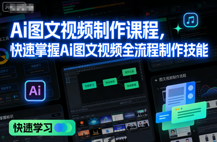 Ai图文视频制作课程，快速掌握Ai图文视频全流程制作技能