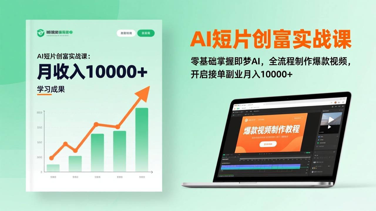 (17236期)AI短片创富实战课:零基础掌握即梦AI,全流程制作爆款视频,开启接单副业月入10000+(更新)