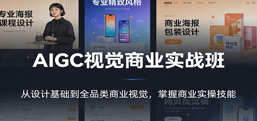 AIGC视觉商业实战班:从设计基础到全品类商业视觉,掌握商业实操技能