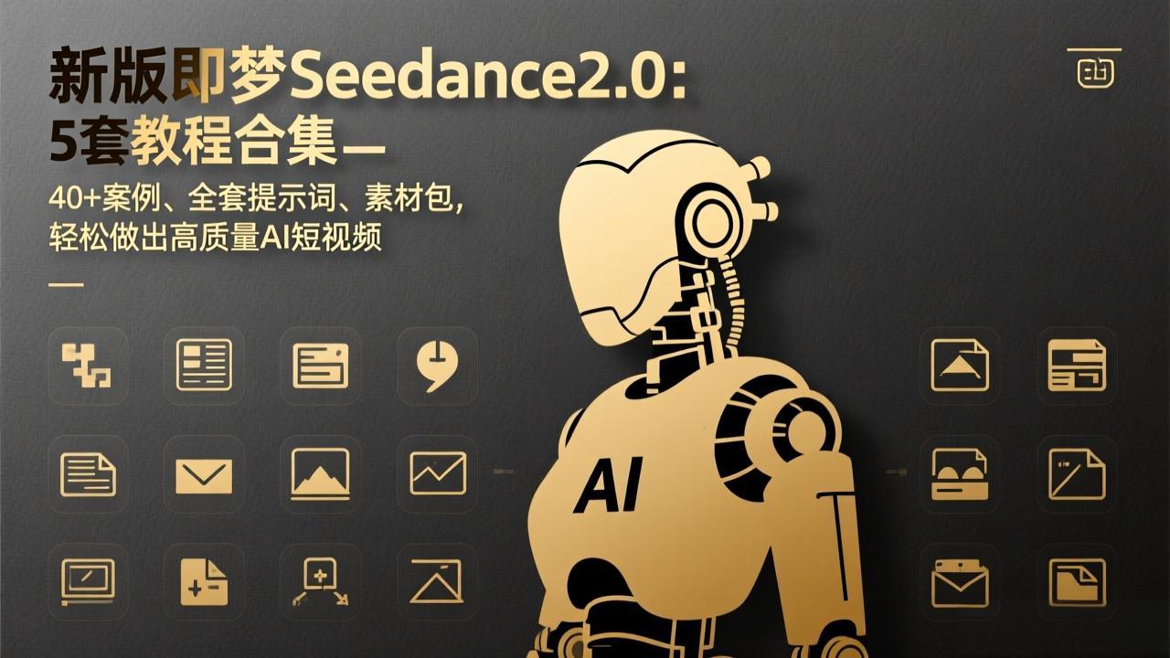 （17398期）新版即梦Seedance2.0：5套教程合集，40+案例、全套提示词、素材包，轻松做出高质量AI短视频